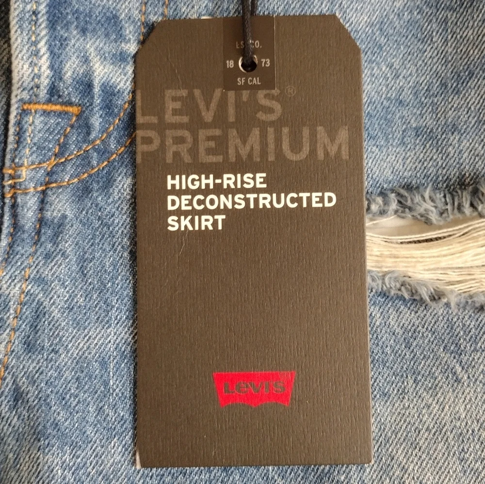 Levi's High Waisted Deconstructed Mini Denim Ladies Jean Skirt
